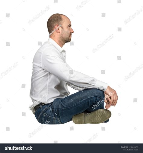 guy sitting criss cross|Sitting Cross Legged Side View royalty